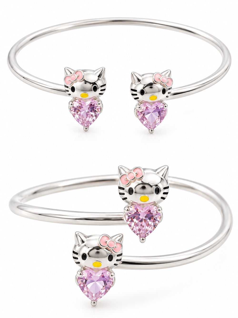 Hello Kitty Sanrio Bracelet Anime Heart Shape Pink.